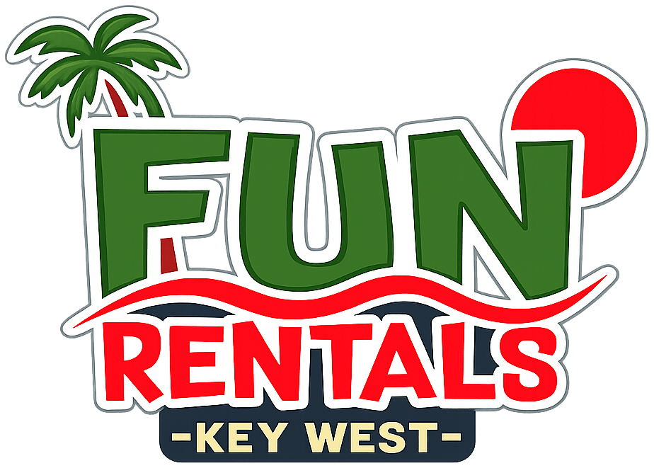 Fun Rentals Key West logo with palm tree and sun.